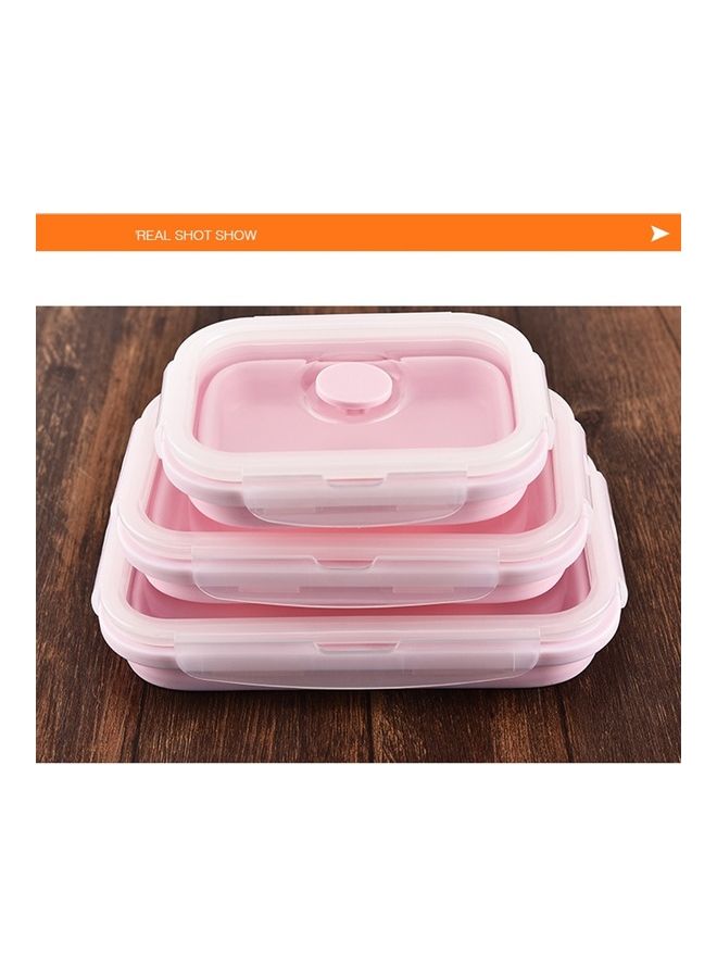 3 Foldable Container Box Kit Pink 19x13x10cm - Image 1