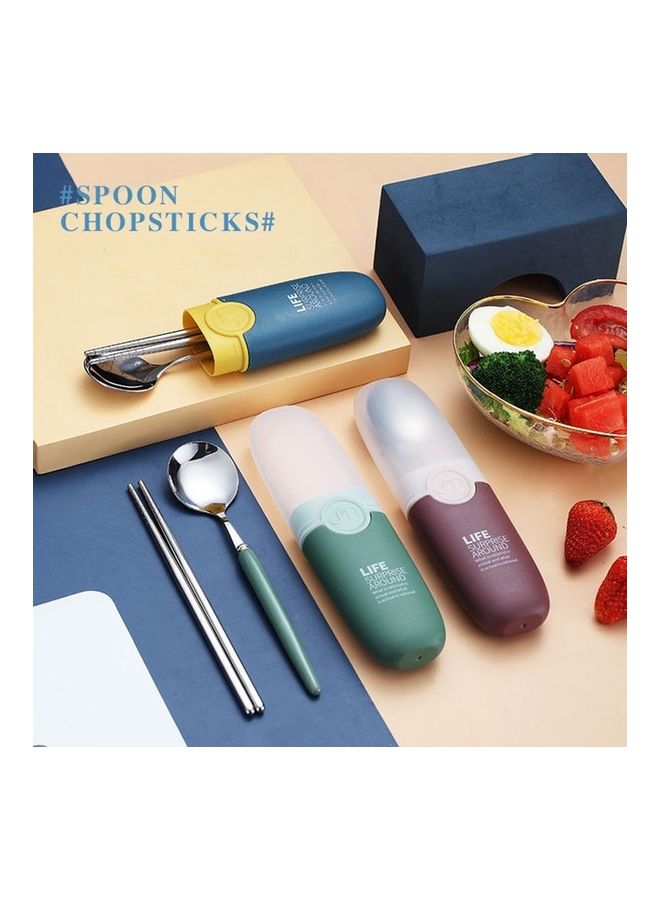 Generic - Spoon Chopsticks Cutlery Set Brown - Image 1