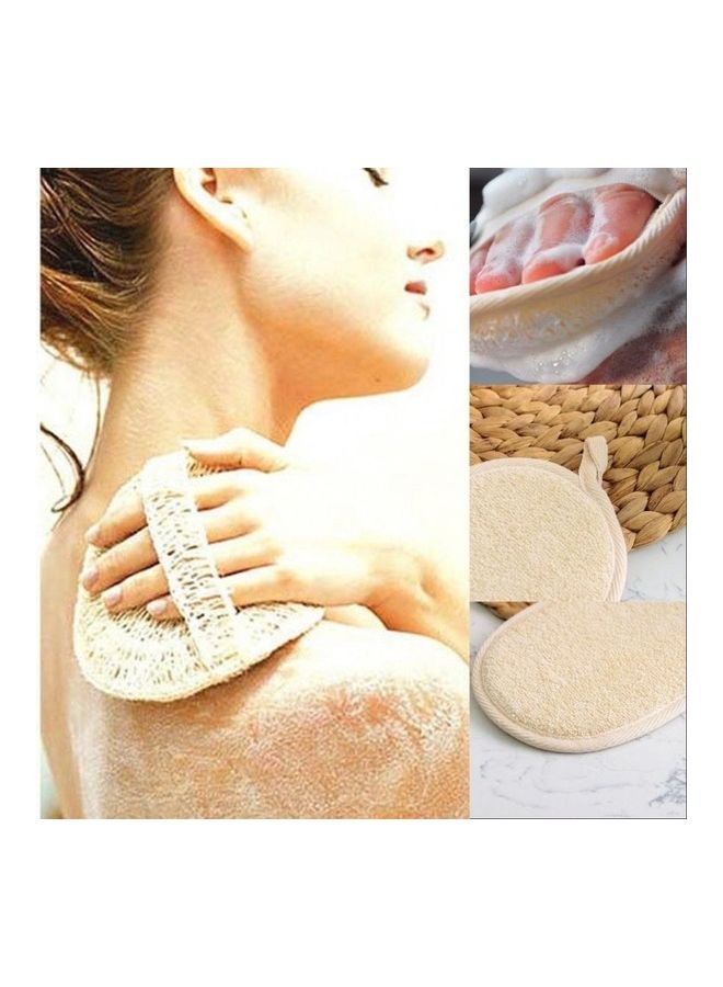 Natural Loofah Shower Sponge Body Washing  Bath Pad Multicolour 10x2x10cm - Image 1