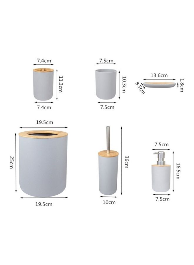 6 in 1 Toothbrush Holder Kit Multicolour 20x28x20cm - Image 5