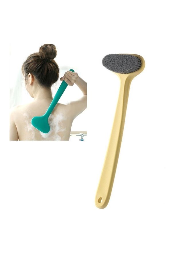 Back Rub  Long Handle Soft Hair Rub Brush Orange 38x5x10cm - Image 1