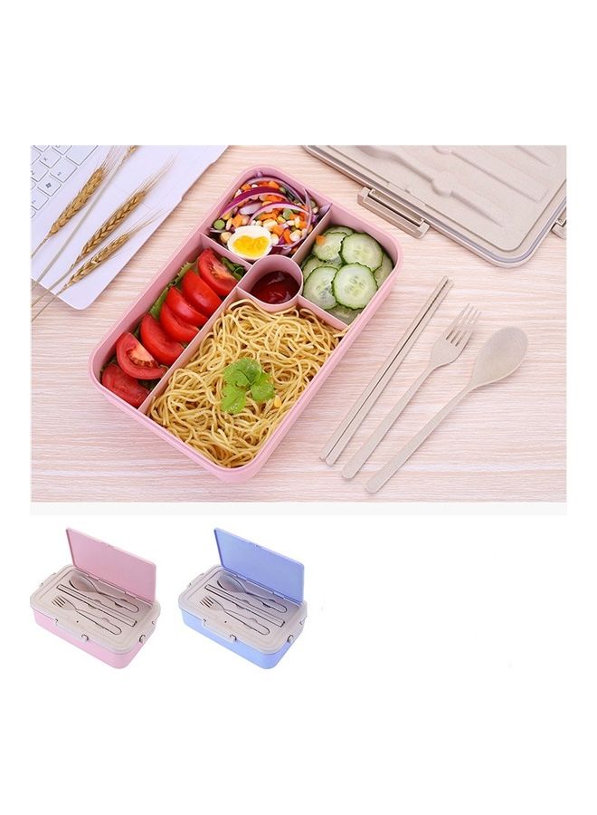 Portable Lunch Box Pink 28x19x7cm - Image 2