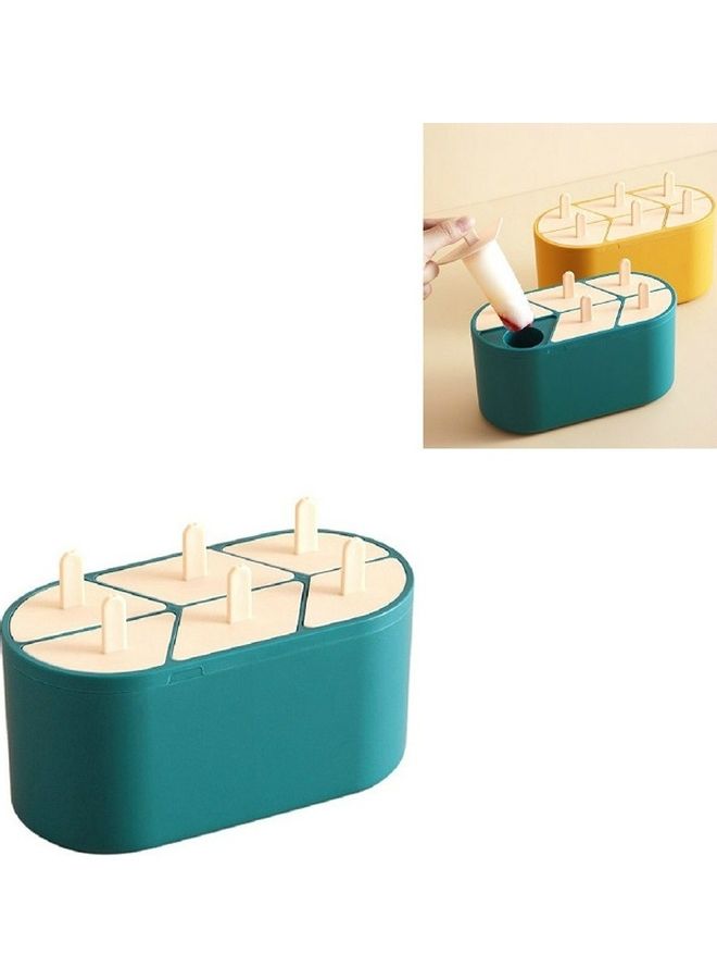 2-Piece Six Grid Ice Cream Mould Green 18x8.8x8.9cm - Image 1