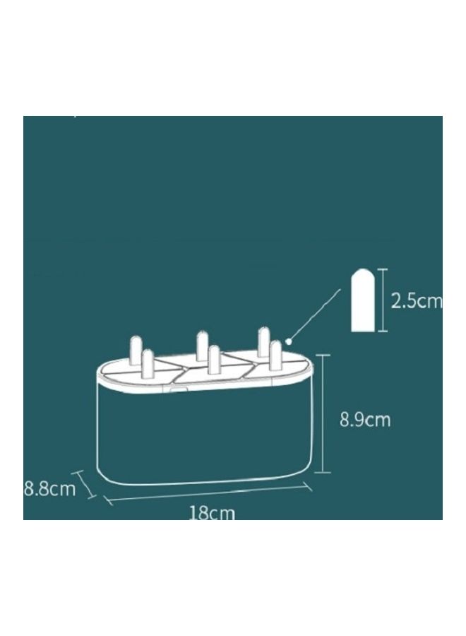 2-Piece Six Grid Ice Cream Mould Green 18x8.8x8.9cm - Image 4