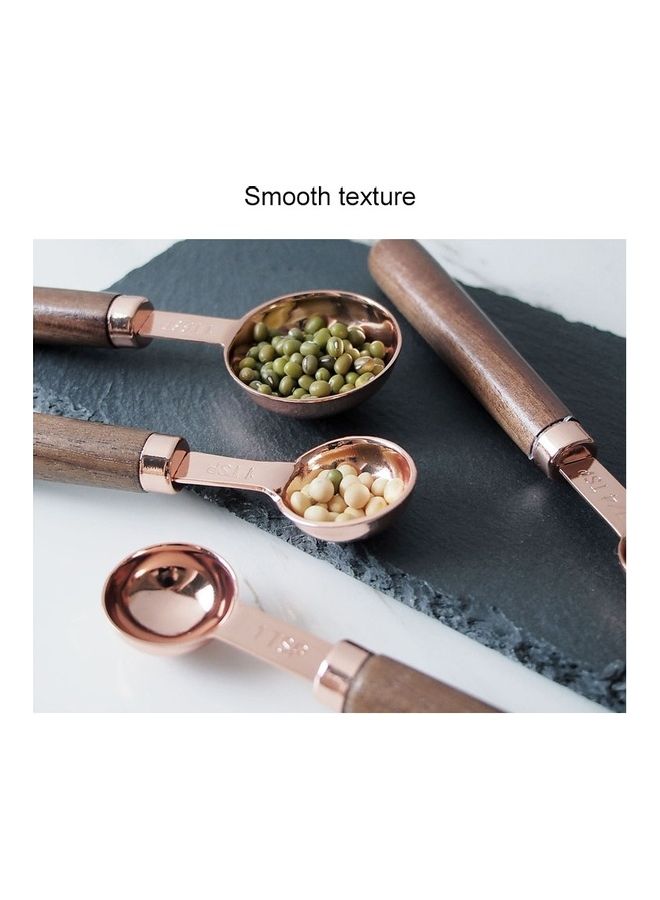 طقم ملاعق معيارية 4 قطع بني/ذهبي - Image 4