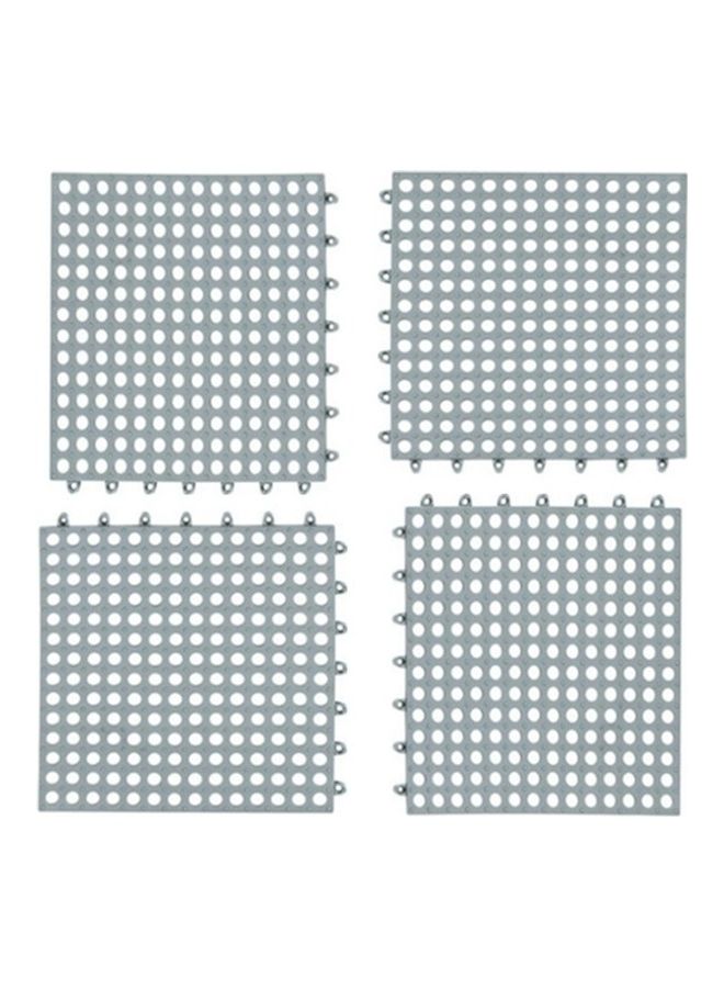4-Piece Non Slip Shower Mat Set Grey