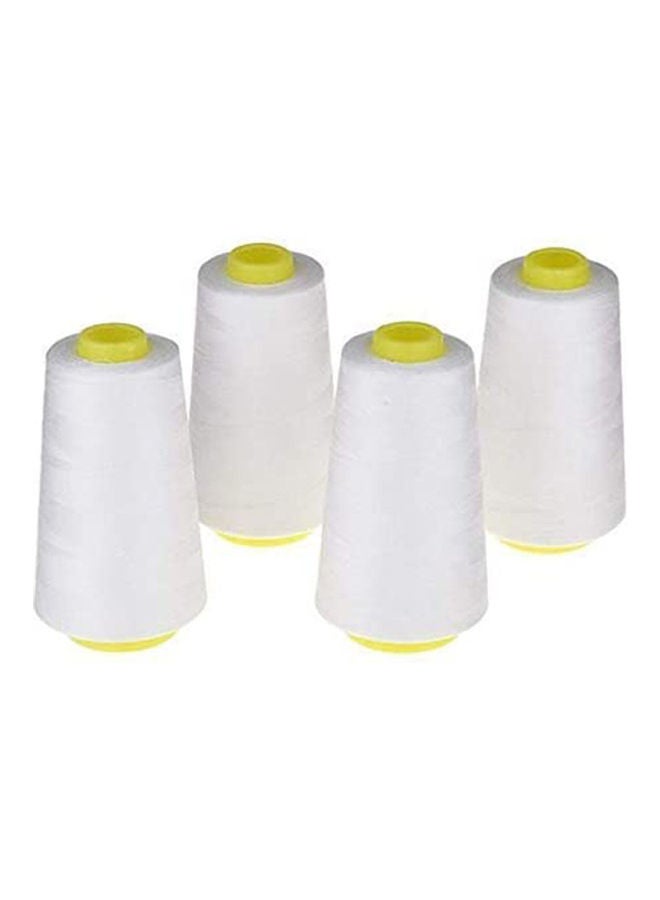 4Pcs Yard Polyester Sewing Machine Fabric Overlock Thread Line Cone Black+White 26 x 21 x 13cm - Image 5