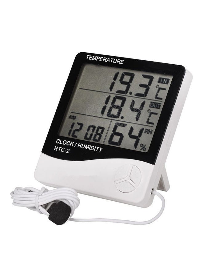 Generic - HTC-2 Digital Display Electronic Temperature And Humidity Meter Multicolour 8 x 8 x 8cm - Image 1