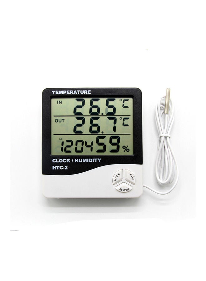 Generic - HTC-2 Digital Display Electronic Temperature And Humidity Meter Multicolour 8 x 8 x 8cm - Image 1