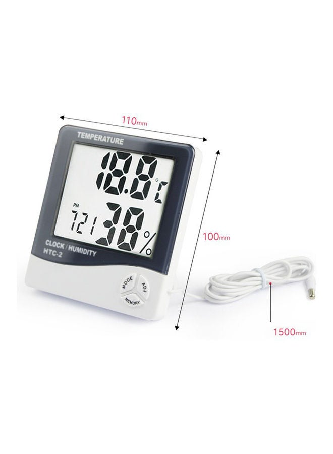 Generic - HTC-2 Digital Display Electronic Temperature And Humidity Meter Multicolour 8 x 8 x 8cm - Image 1