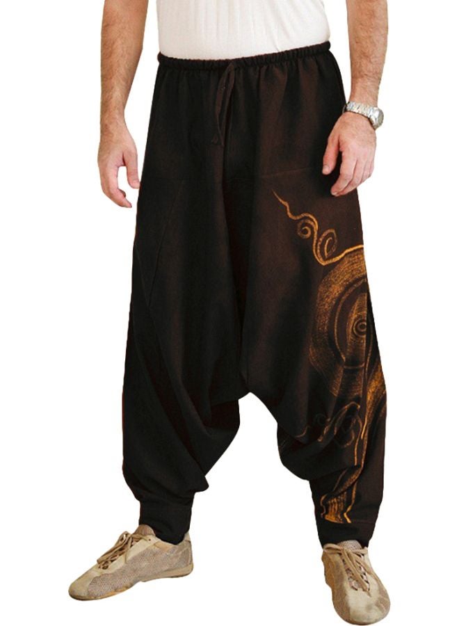 Casual Harem Pants Brown  - Image 1