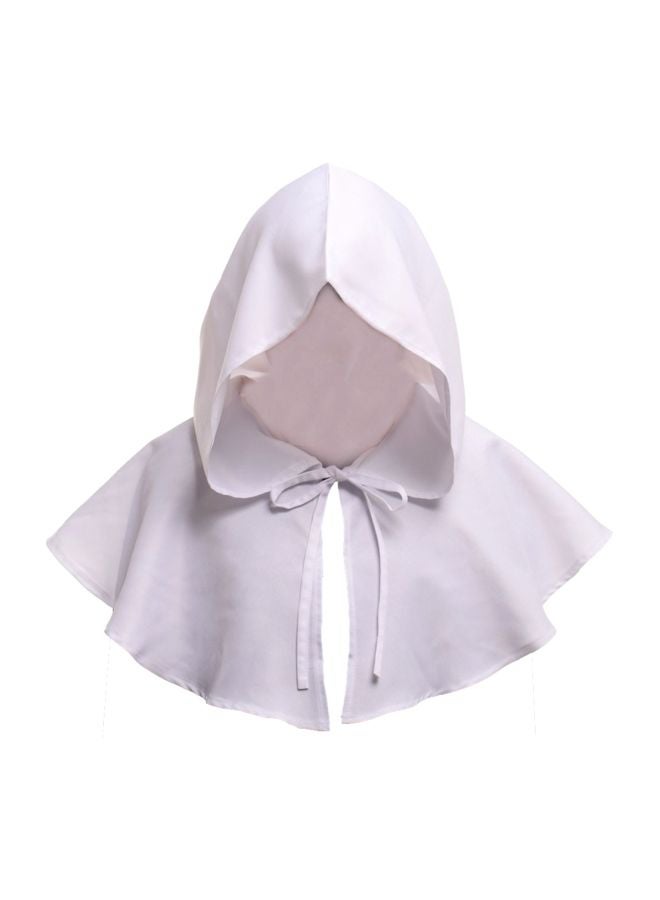 قبعة برداء متدلي من القرون الوسطى أبيض - Image 1