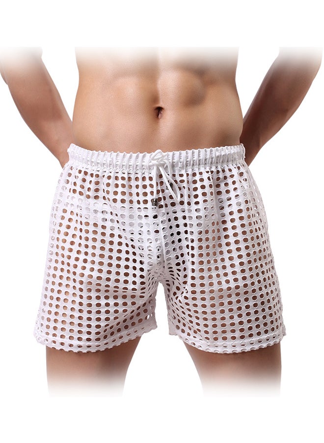 Mid Rise Hollow Shorts White 