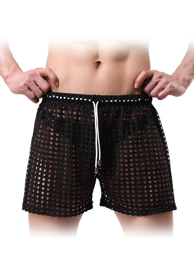 Mid Rise Hollow Shorts Black - Image 1