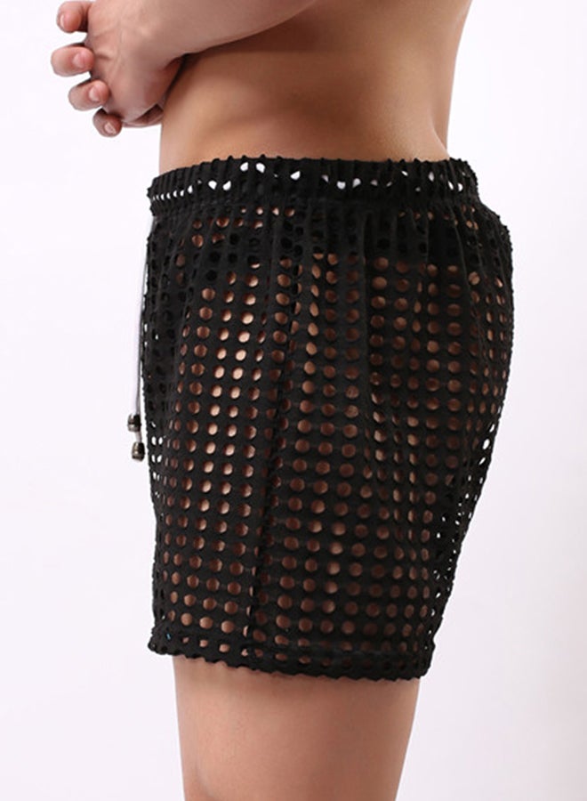 Mid Rise Hollow Shorts Black - Image 2