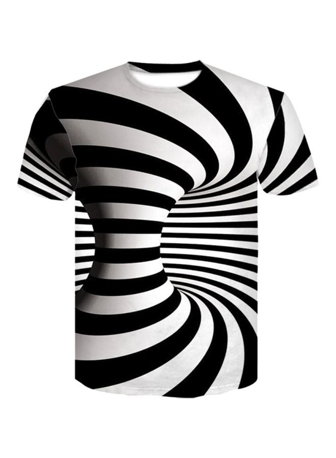 3D Hypnotic Printed T-Shirt White/Black - v1608015343/N42815123V_1