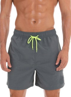 Solid Beach Shorts Gray