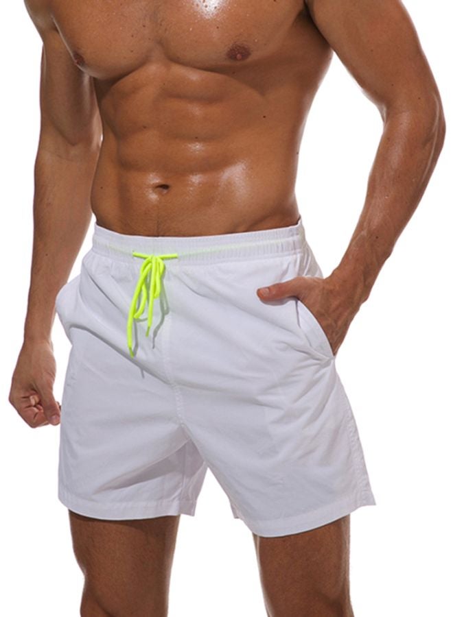 Solid Beach Shorts White 