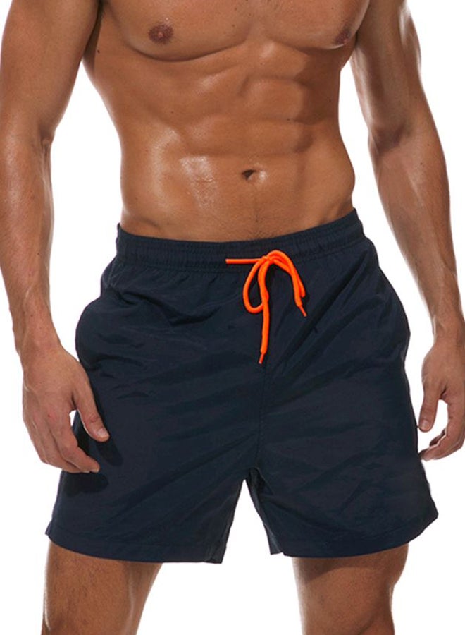 Generic - Solid Beach Shorts Navy Blue - Image 1