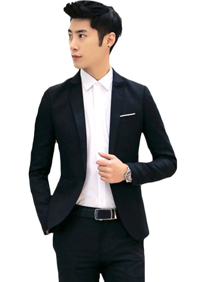 Slim Lapel Coat Black  - Image 1
