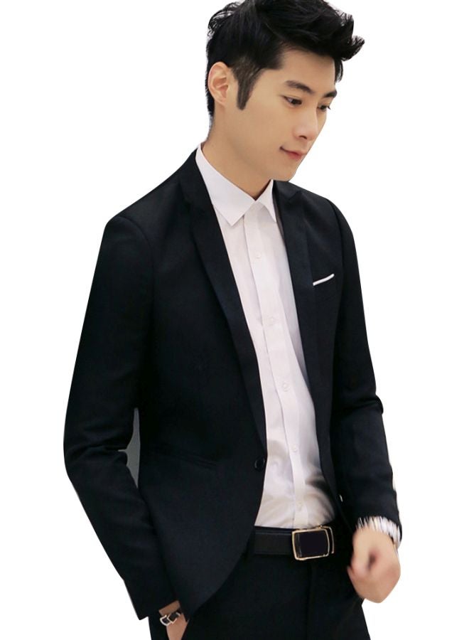 Slim Lapel Coat Black  - Image 2