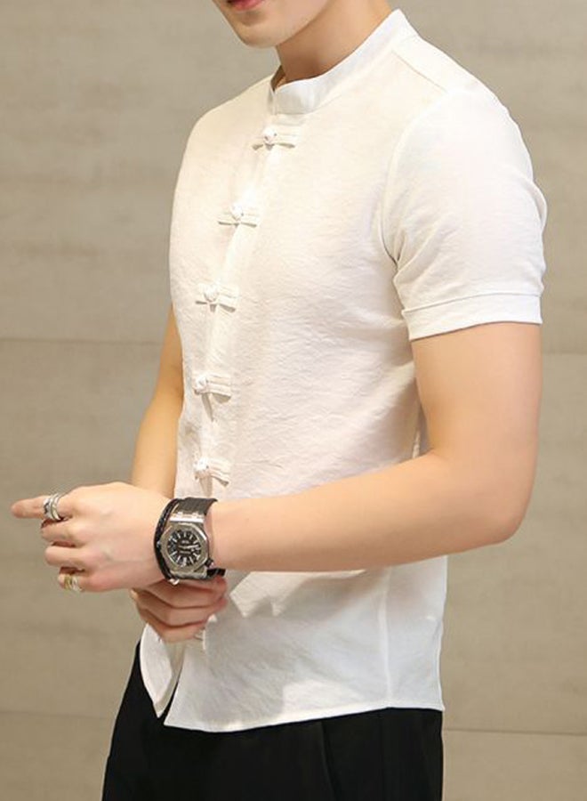 قميص تانج بأكمام قصيرة بتصميم ملابس الكونج فو بيج - Image 2