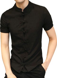 Generic Tang Short Sleeve Kung Fu Shirt Black 