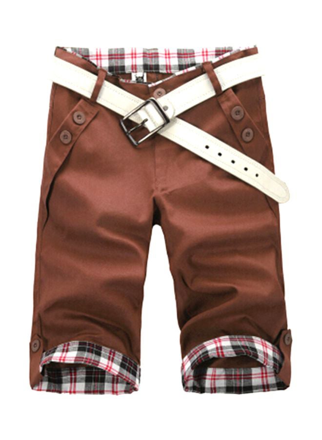 Turn Up Cuff Shorts Coffee