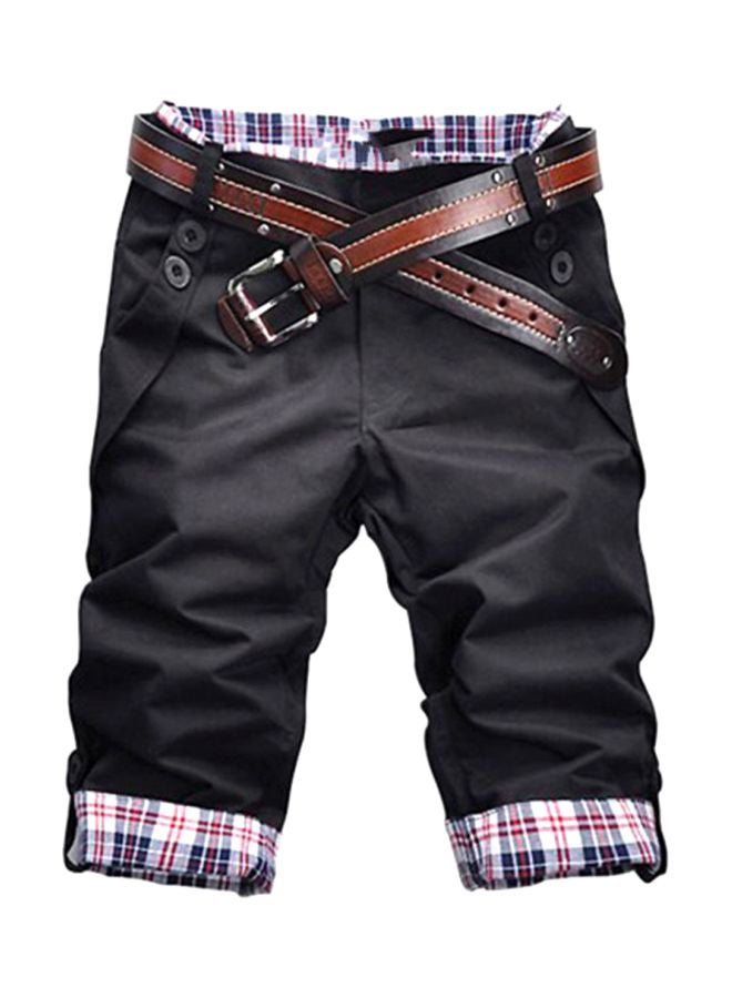 Turn Up Cuff Shorts Black - Image 1