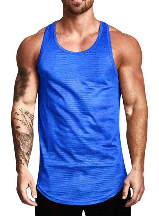 Solid Vest Blue