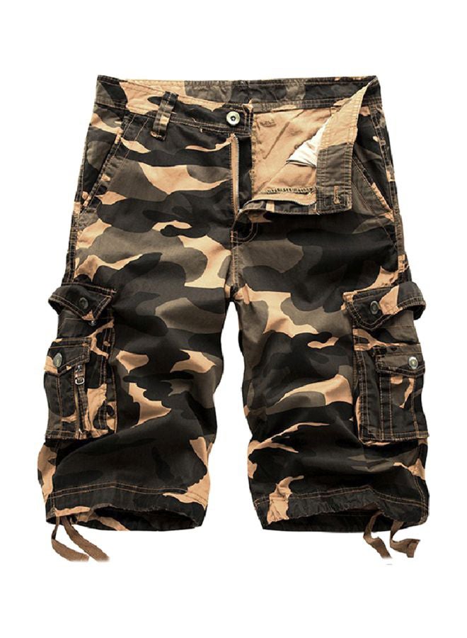 Camouflage Cargo Shorts Khaki/Grey/Black 