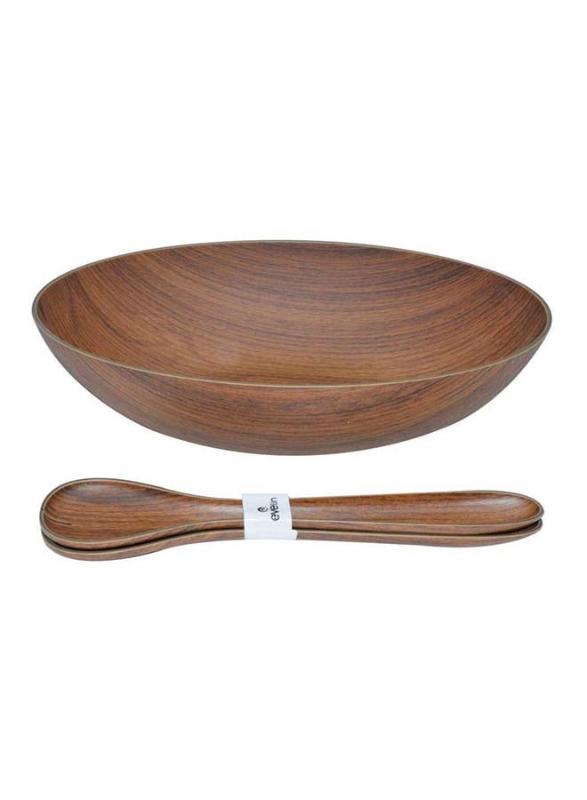 Evelin Salad Set brown 26x9x36cm 