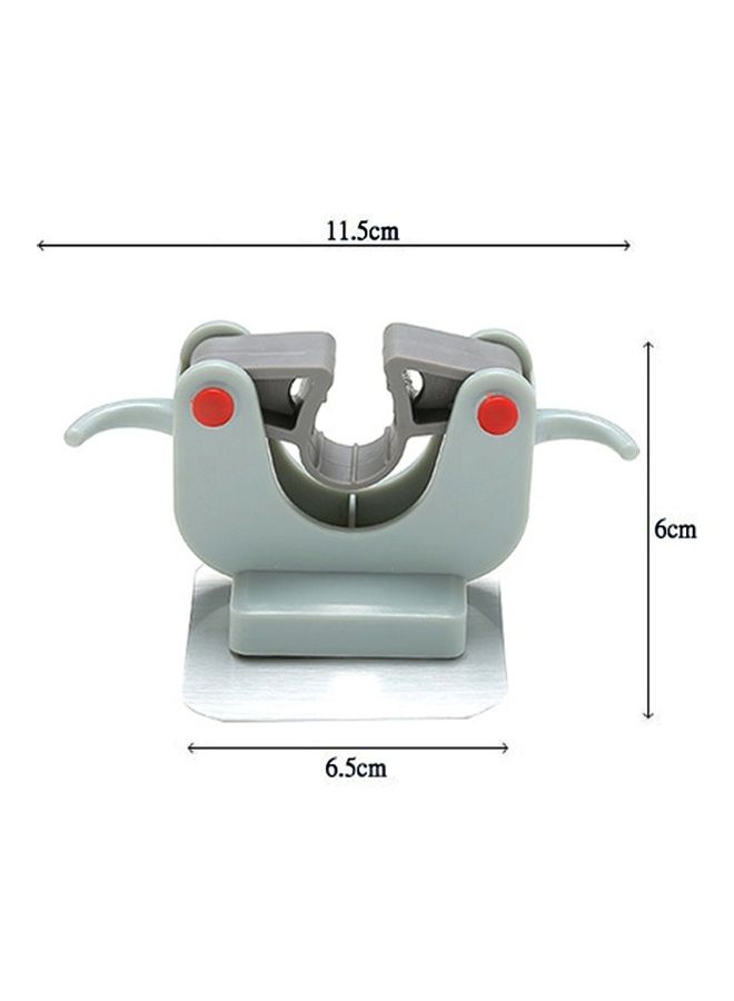 3-Piece Of Mop Broom Holder Wall Mounted Kitchen Hanging Multicolour 12 x 7 x 12cm - Image 4