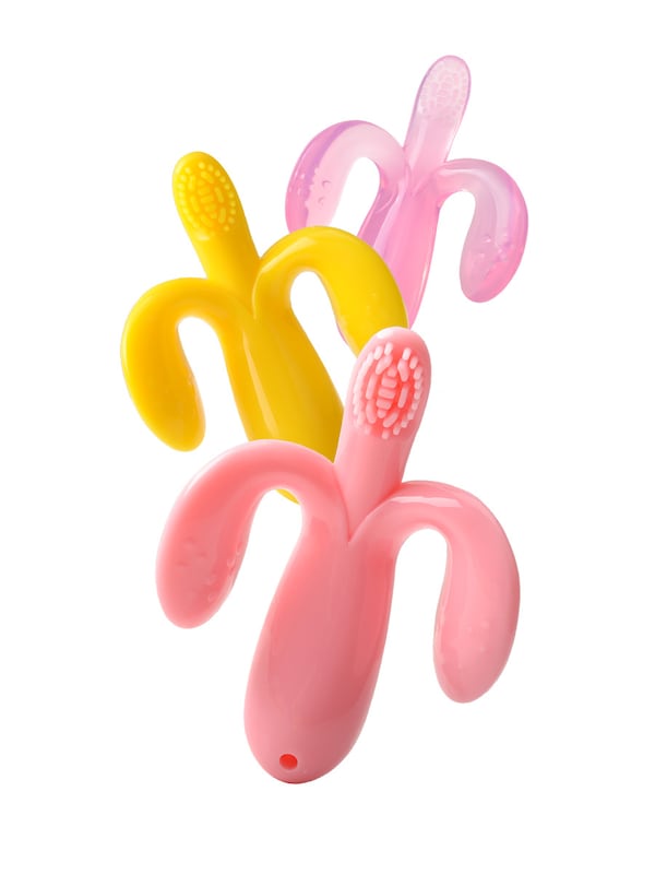 Baby's Cute Banana Design Soft Non Toxic  Teether - Image 3