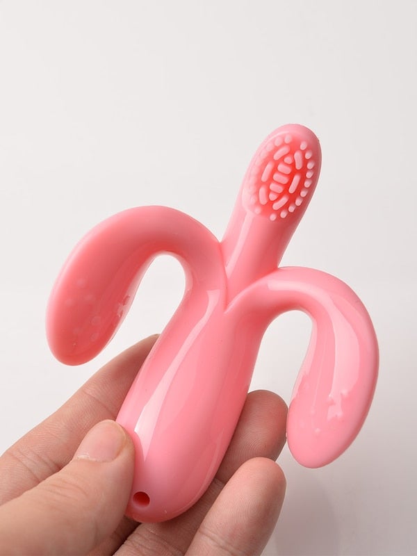Baby's Cute Banana Design Soft Non Toxic  Teether - Image 5