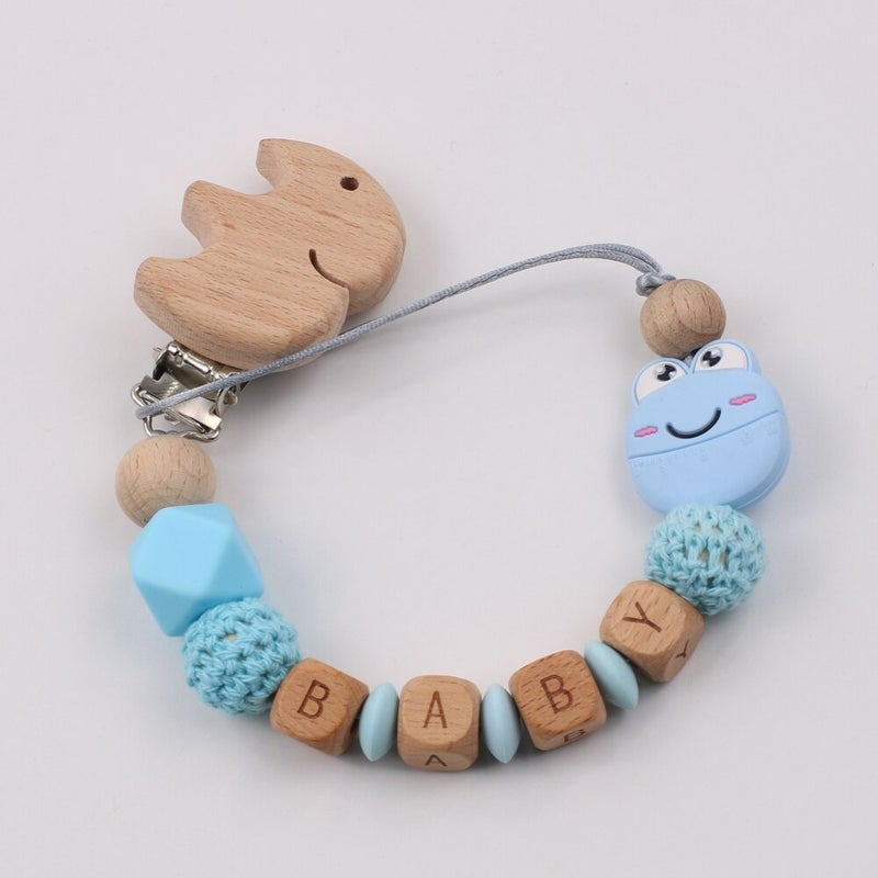 Eco-Friendly Teething Pacifier Clips Holder Chain - Image 1