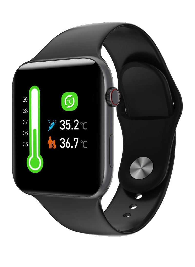 Air Pro Smart Watch Fitness Tracker IP67 Waterproof Heart Rate Body Temperature Monitor Black