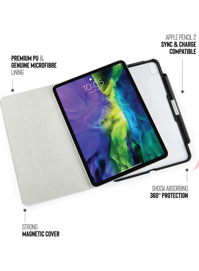 Pipetto 5 In 1 Stand Origami Pencil Case Cover Designed For iPad Air 4 Black - Image 5