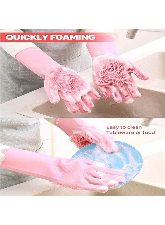 أميرتير قفازات ماجيك إسفنجية للتنظيف وغسيل الأطباق وردي 300جرام - Image 3