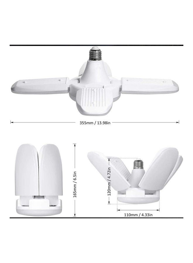 أميرتير مصابيح سقف بضوء LED وبتصميم قابل للطي للمرآب أبيض 200جرام - Image 3