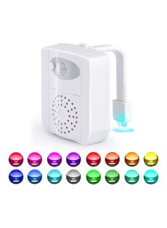 AMERTEER 16-Color LED UV Toilet Bowl Light Motion Sensor White 50grams  - Image 1