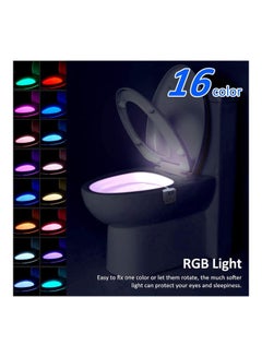 AMERTEER 16-Color LED UV Toilet Bowl Light Motion Sensor White 50grams  - Image 2