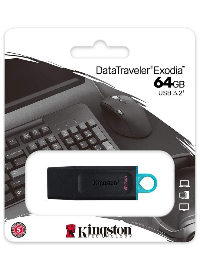 كينغستون - محرك فلاش USB داتا ترافيلر إكسوديا 64 GB - Image 1