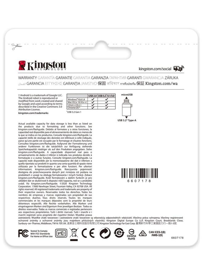 Kingston DataTraveler MicroDuo3 G2 USB Flash Drive 128 GB  - Image 5