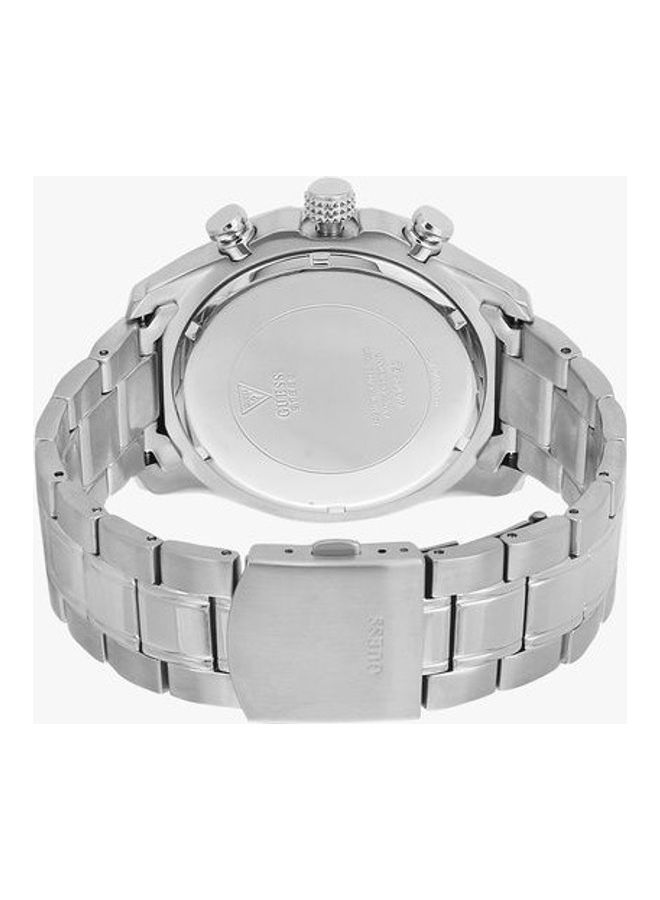 جس ساعة يد كوارتز كرونوغراف دائرية الشكل وسوار من الاستانلس ستيل للرجال - Image 3