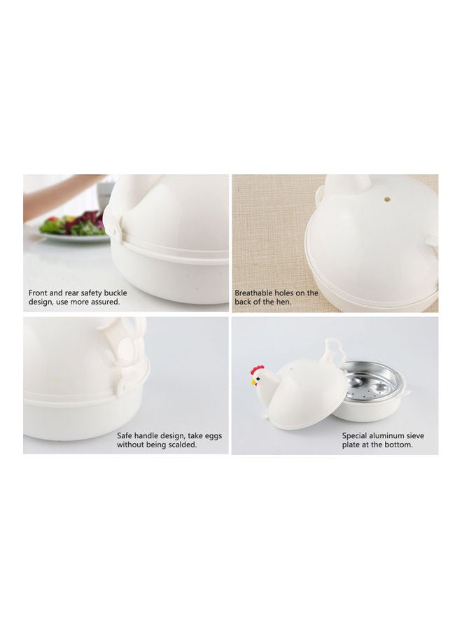 Microwave Oven Steamer Egg Boiler White 16x14x16cm  - Image 5