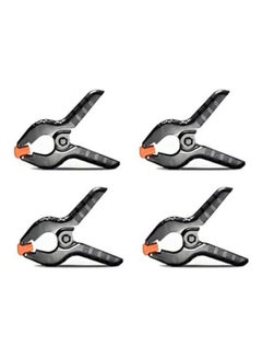 Generic 4-Piece Backdrop Spring Clamp Clip For Photography Studio Paper Set Black  - Image 1