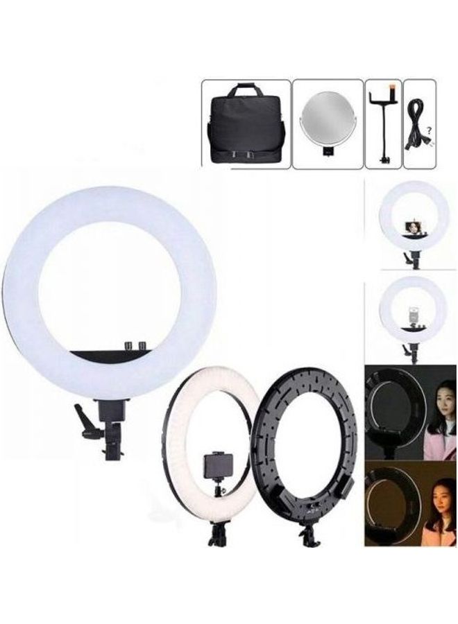 Professional Ring Light With Bag And Ring Mirrors Black  - Image 1