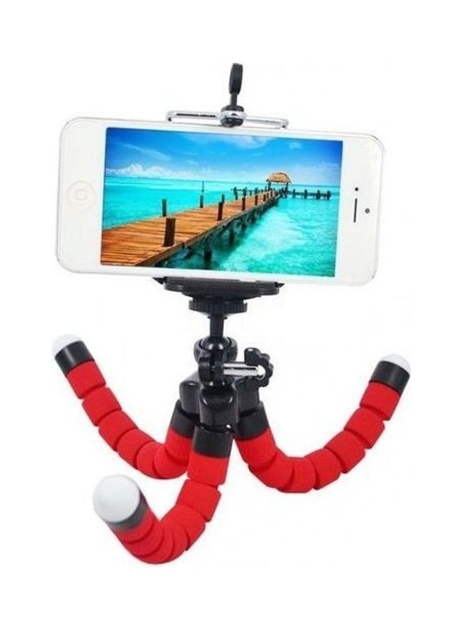 Octopus Adjustable Phone Tripod Holder Stand Red/Black  - Image 2
