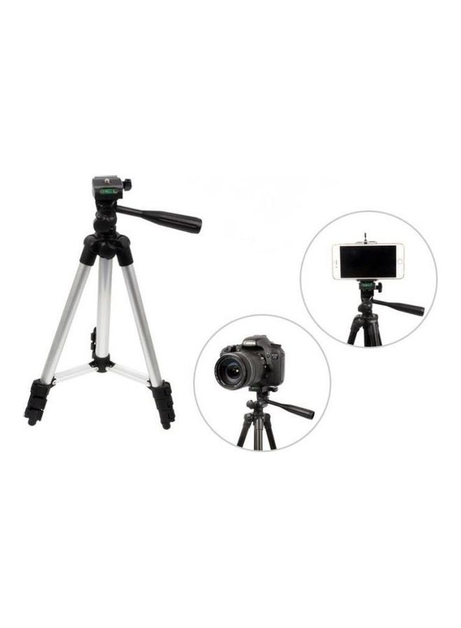 حامل كاميرا ثلاثي القوائم قابل للتعديل مصنوع من خليط معدني من الألومنيوم من 3 قطع أبيض/ أسود - Image 2